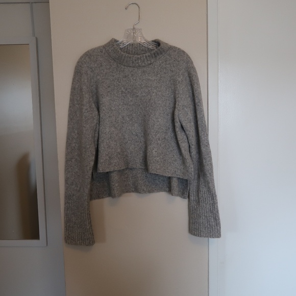 All Saints Sweaters - All Saints Heather Gray Cropped Sweater
